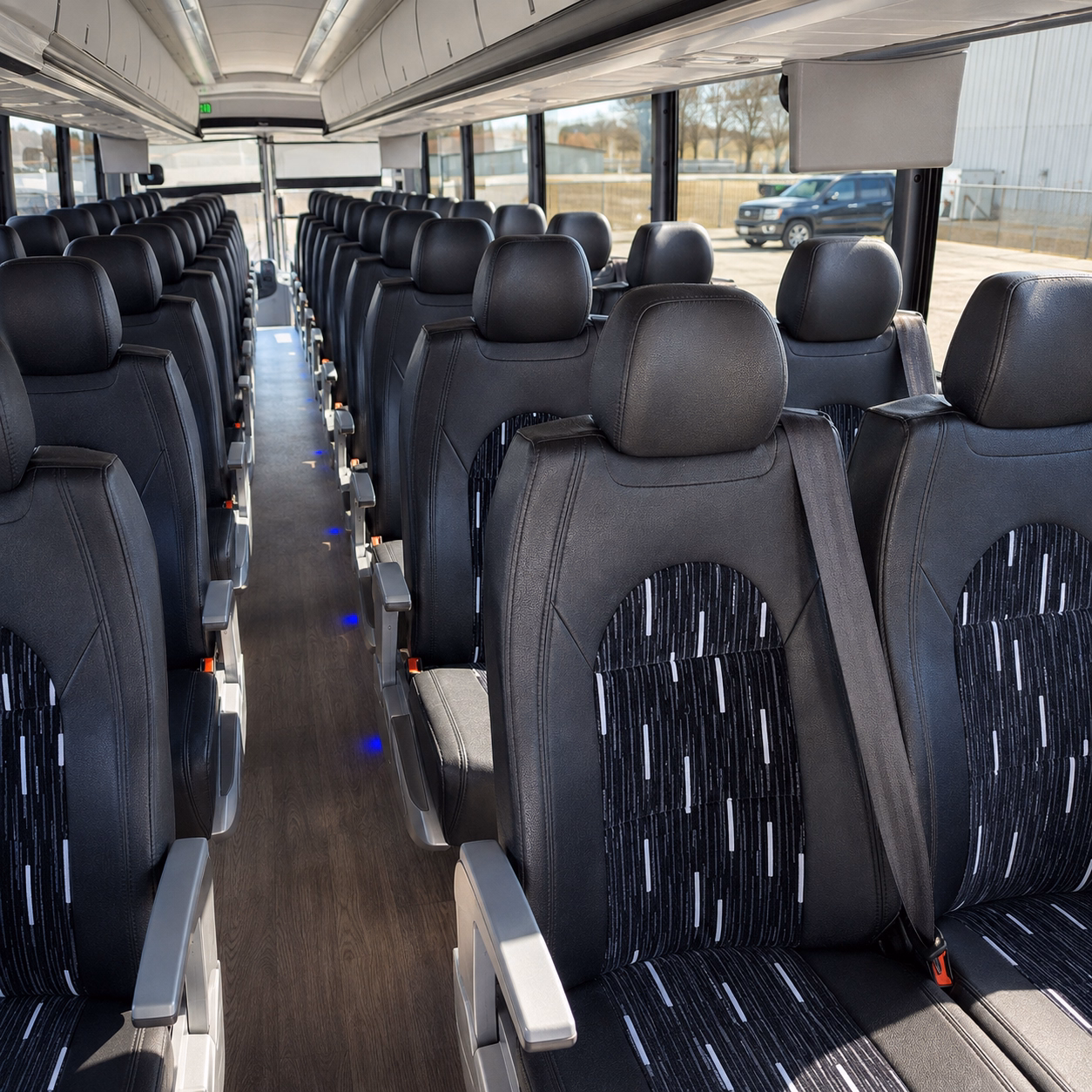 college station charter bus inside
